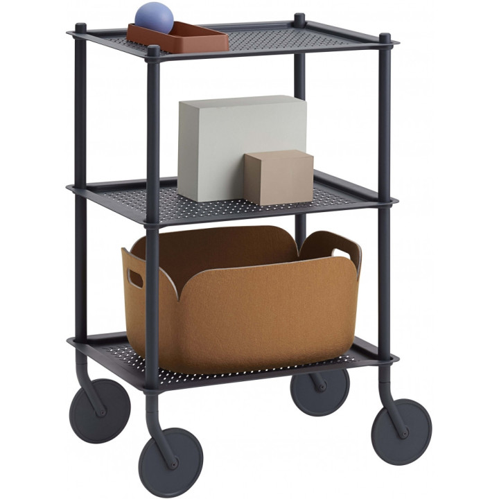Muuto - Flow Trolley 3-Ebenen Blau grau Muuto - Flow Trolley 3-Ebenen Blau grau