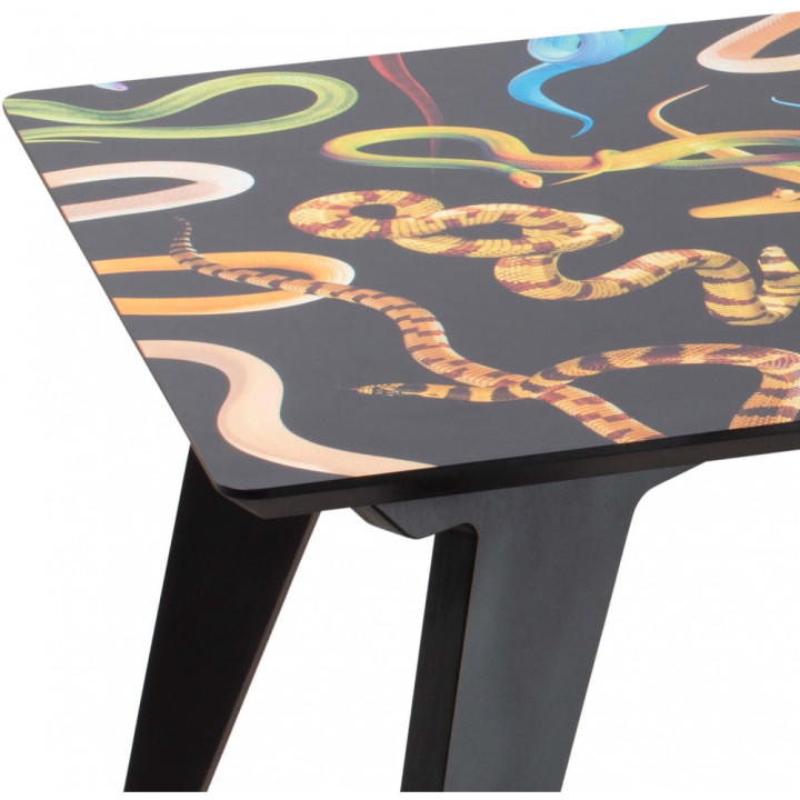 Seletti - Großer Esstisch aus Holz rechteckig Schlangenoptik Seletti - Großer Esstisch aus Holz rechteckig Schlangenoptik