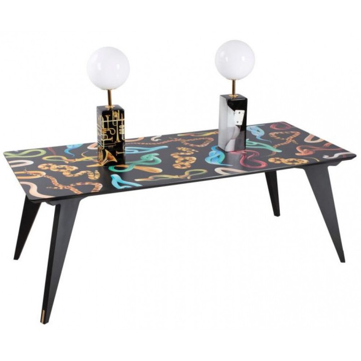 Seletti - Großer Esstisch aus Holz rechteckig Schlangenoptik Seletti - Großer Esstisch aus Holz rechteckig Schlangenoptik