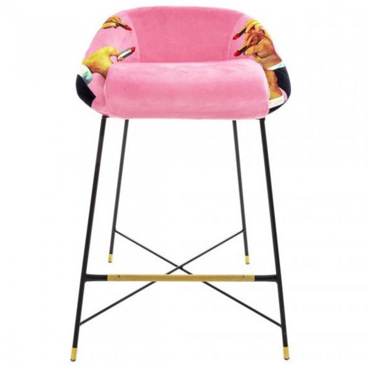 Seletti - TP Lipsticks Pink Barhocker gepolstert Seletti - TP Lipsticks Pink Barhocker gepolstert