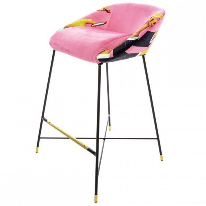 Seletti - TP Lipsticks Pink Barhocker gepolstert Seletti - TP Lipsticks Pink Barhocker gepolstert