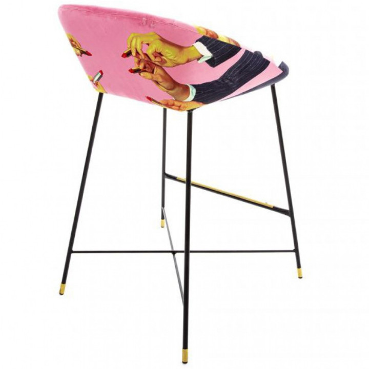 Seletti - TP Lipsticks Pink Barhocker gepolstert Seletti - TP Lipsticks Pink Barhocker gepolstert