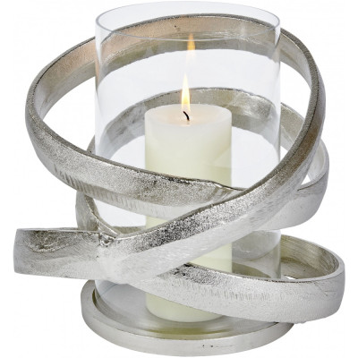 Lambert - Lombardo Windlicht mit Glaseinsatz Vernickelt Matt Lambert - Lombardo Windlicht mit Glaseinsatz Vernickelt Matt