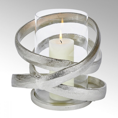 Lambert - Lombardo Windlicht mit Glaseinsatz Vernickelt Matt Lambert - Lombardo Windlicht mit Glaseinsatz Vernickelt Matt