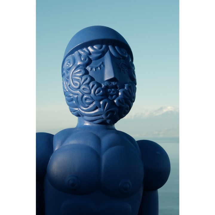 Seletti - Magna Graecia Statue Bronzo Helmet Blau Seletti - Magna Graecia Statue Bronzo Helmet Blau