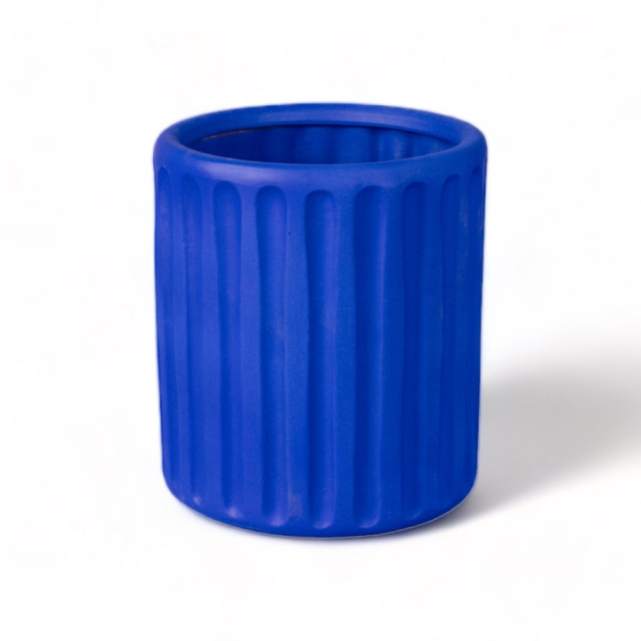 Seletti - Magna Graecia Vase mit Untersetzer Dorico Blau Seletti - Magna Graecia Vase mit Untersetzer Dorico Blau