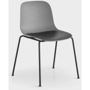 La Palma - Seela Stuhl schwarz lackiert stapelbar