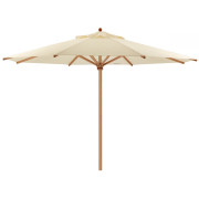 Weishäupl - Teak Sonnenschirm Ø350 cm mit Flaschenzug und Knick