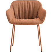 Pedrali - Babila XL 2733R Gepolsterter Armlehnstuhl Stahlrohrgestell