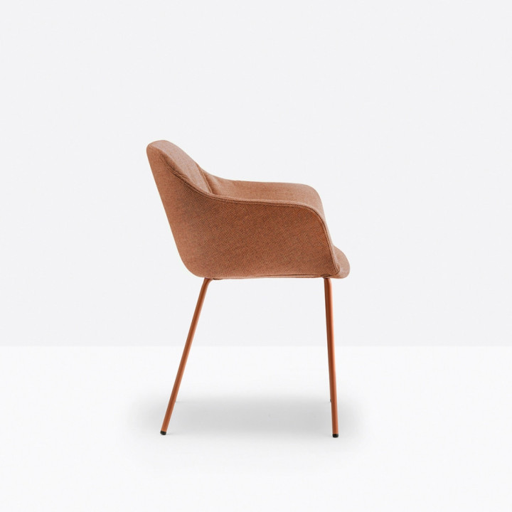 Pedrali - Babila XL 2733R Gepolsterter Armlehnstuhl Stahlrohrgestell Pedrali - Babila XL 2733R Gepolsterter Armlehnstuhl Stahlrohrgestell