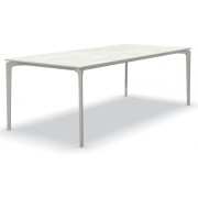 Fast - AllSize Tisch mit Platte aus Feinsteinzeug| Snow