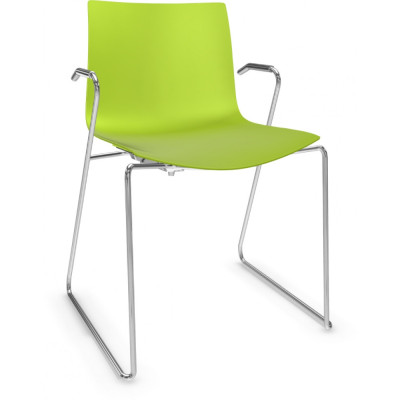 Arper - Catifa 46 0287 Armlehnen-Kufenstuhl einfarbig Arper - Catifa 46 0287 Armlehnen-Kufenstuhl einfarbig