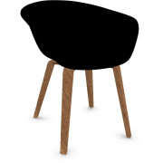 Arper - Duna 02 4203 Stuhl mit Holzgestell