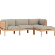 Moebe - Modular Sofa 3-Sitzer mit Armlehnen und Chaise Longue Field Moebe - Modular Sofa 3-Sitzer mit Armlehnen und Chaise Longue Field