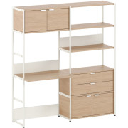 TIPTOE - Unit Schreibtischregal mit Türen und Schubladen