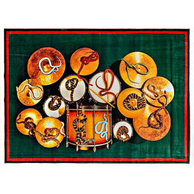 Seletti - TP Snakes & Drums Teppich 280x200 cm Seletti - TP Snakes & Drums Teppich 280x200 cm