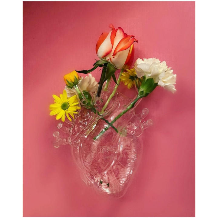 Seletti - Love In Bloom Glas Herz Vase Seletti - Love In Bloom Glas Herz Vase