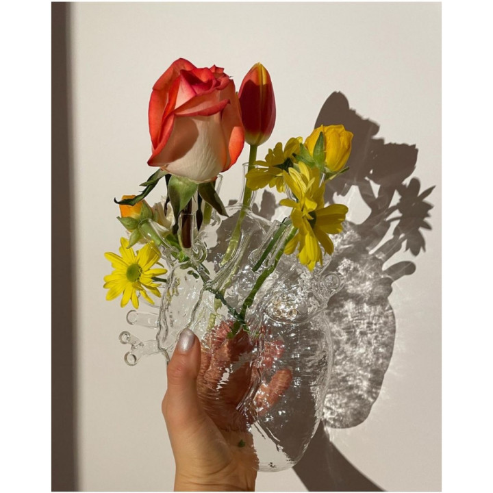 Seletti - Love In Bloom Glas Herz Vase Seletti - Love In Bloom Glas Herz Vase