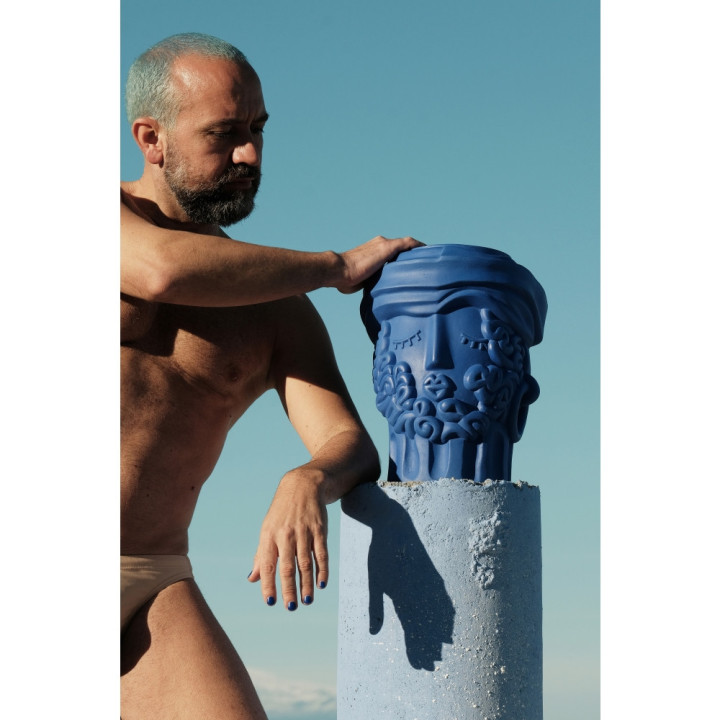 Seletti - Magna Graecia Vase Man Blau Seletti - Magna Graecia Vase Man Blau