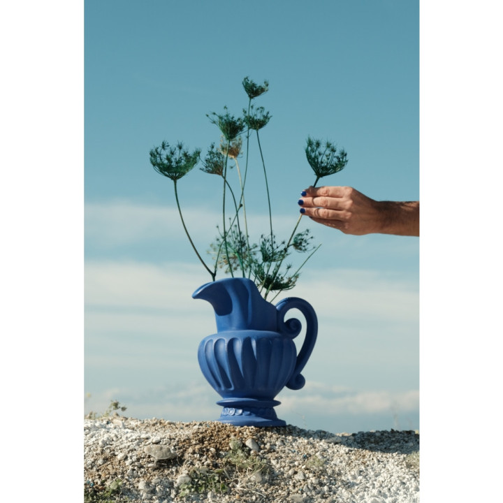Seletti - Magna Graecia Vase Caraffa.28 Blau Seletti - Magna Graecia Vase Caraffa.28 Blau