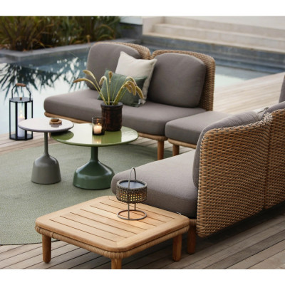 Cane-line - Arch Ecksofa mit niedrigen Armlehnen & Tisch Cane-line - Arch Ecksofa mit niedrigen Armlehnen & Tisch