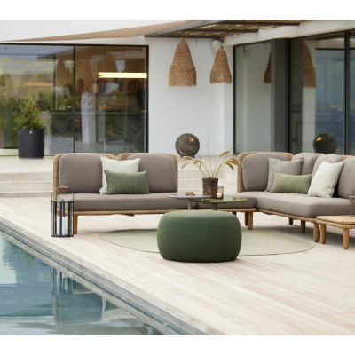 Cane-line - Arch Ecksofa mit niedrigen Armlehnen & Tisch Cane-line - Arch Ecksofa mit niedrigen Armlehnen & Tisch