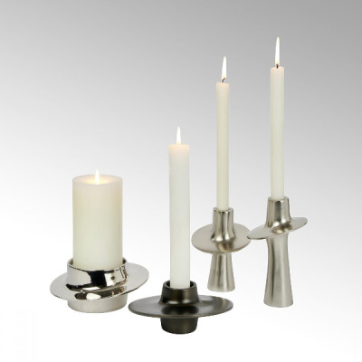 Lambert - Proton Kerzenleuchter Nickel Matt H 14 cm Lambert - Proton Kerzenleuchter Nickel Matt H 14 cm