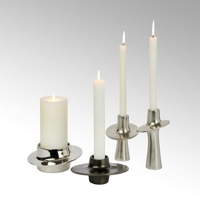 Lambert - Proton Kerzenleuchter Nickel Matt H 14 cm Lambert - Proton Kerzenleuchter Nickel Matt H 14 cm