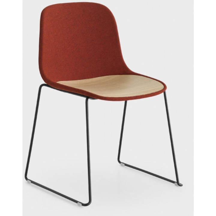 La Palma - Seela Kufenstuhl schwarz lackiert