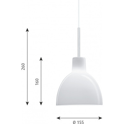 Louis Poulsen - Toldbod 155/220 Glas Pendelleuchte Louis Poulsen - Toldbod 155/220 Glas Pendelleuchte