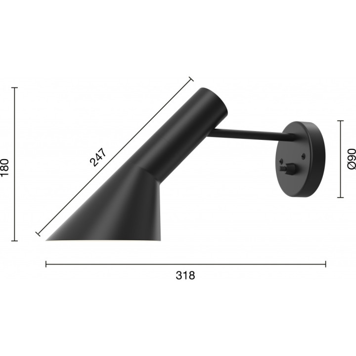 Louis Poulsen - AJ Wandleuchte mit Schalter / ohne Kabel Louis Poulsen - AJ Wandleuchte mit Schalter / ohne Kabel