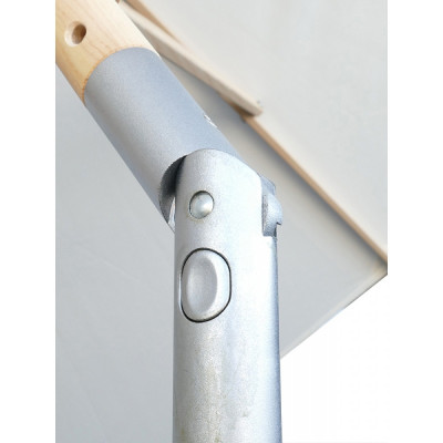 Weishäupl - Teak Sonnenschirm Ø300 cm mit Flaschenzug und Knick Weishäupl - Teak Sonnenschirm Ø300 cm mit Flaschenzug und Knick