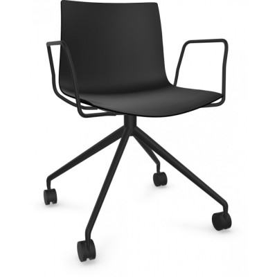 Arper - Catifa 46 0369 Armlehnstuhl mit Rollen fest einfarbig Arper - Catifa 46 0369 Armlehnstuhl mit Rollen fest einfarbig