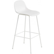 Muuto - Fiber Barhocker Recyceltes Plastik mit R?ckenlehne