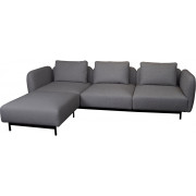 Cane-line - Aura Sofa 3-Sitzer mit hohen Armlehnen & Chaise Longue links Cane-line - Aura Sofa 3-Sitzer mit hohen Armlehnen & Chaise Longue links