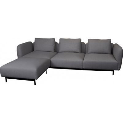 Cane-line - Aura Sofa 3-Sitzer mit hohen Armlehnen & Chaise Longue links Cane-line - Aura Sofa 3-Sitzer mit hohen Armlehnen & Chaise Longue links