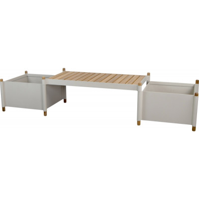 Cane-line - Sticks Bank mit 2 Pflanzengef??en Cane-line - Sticks Bank mit 2 Pflanzengef??en