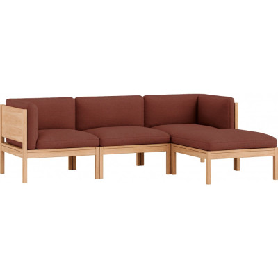 Moebe - Modular Sofa 3-Sitzer mit Armlehnen und Chaise Longue Re-Wool Moebe - Modular Sofa 3-Sitzer mit Armlehnen und Chaise Longue Re-Wool