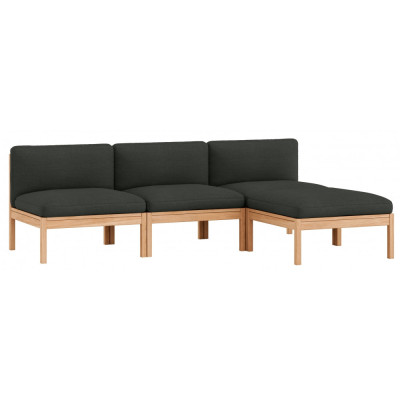 Moebe - Modular Sofa 3-Sitzer mit Chaise Longue Re-Wool Moebe - Modular Sofa 3-Sitzer mit Chaise Longue Re-Wool