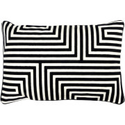 Lambert - Vasarely Kissen Schwarz/Elfenbein