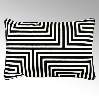 Lambert - Vasarely Kissen Schwarz/Elfenbein Lambert - Vasarely Kissen Schwarz/Elfenbein