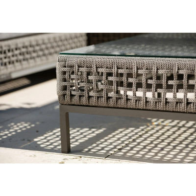 Stern - Corda Beistelltisch mit Glasplatte Stern - Corda Beistelltisch mit Glasplatte