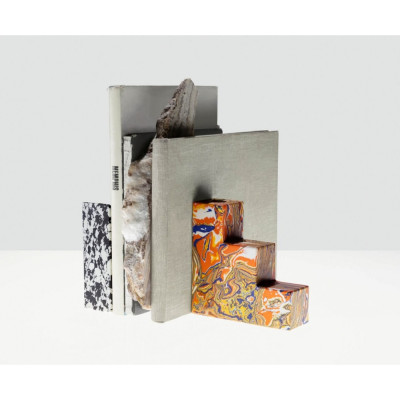 Tom Dixon - Swirl Stepped Buchstütze (2er Set) Tom Dixon - Swirl Stepped Buchstütze (2er Set)