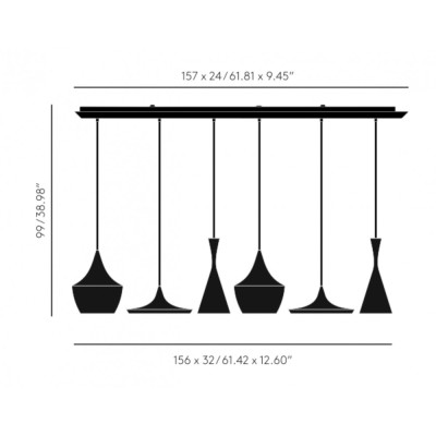 Tom Dixon - Beat Range Linear 1 Tom Dixon - Beat Range Linear 1