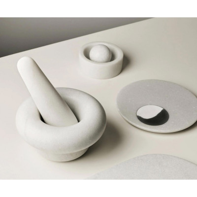 Tom DIxon - Stone Steinstößel und Mörser Weiß Tom DIxon - Stone Steinstößel und Mörser Weiß
