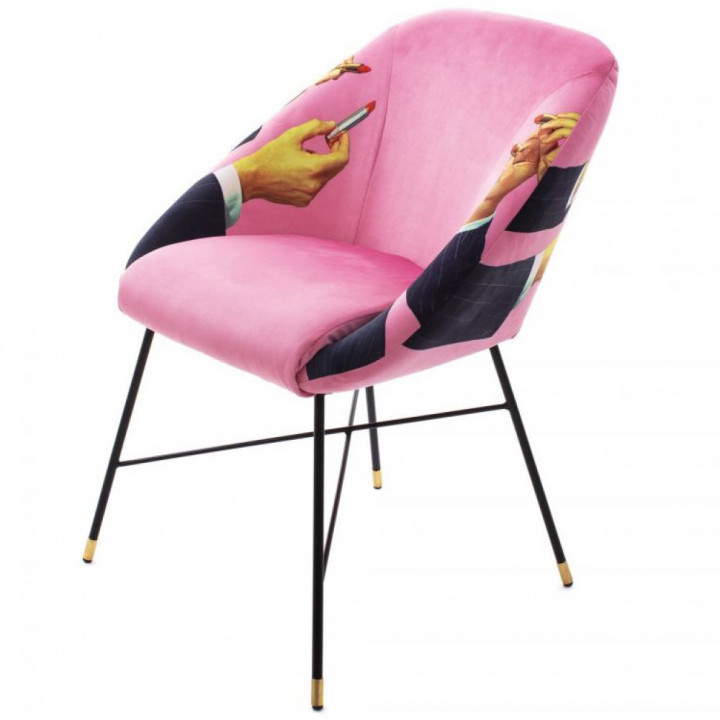 Seletti - TP Lipsticks Pink Stuhl Gepolstert Seletti - TP Lipsticks Pink Stuhl Gepolstert