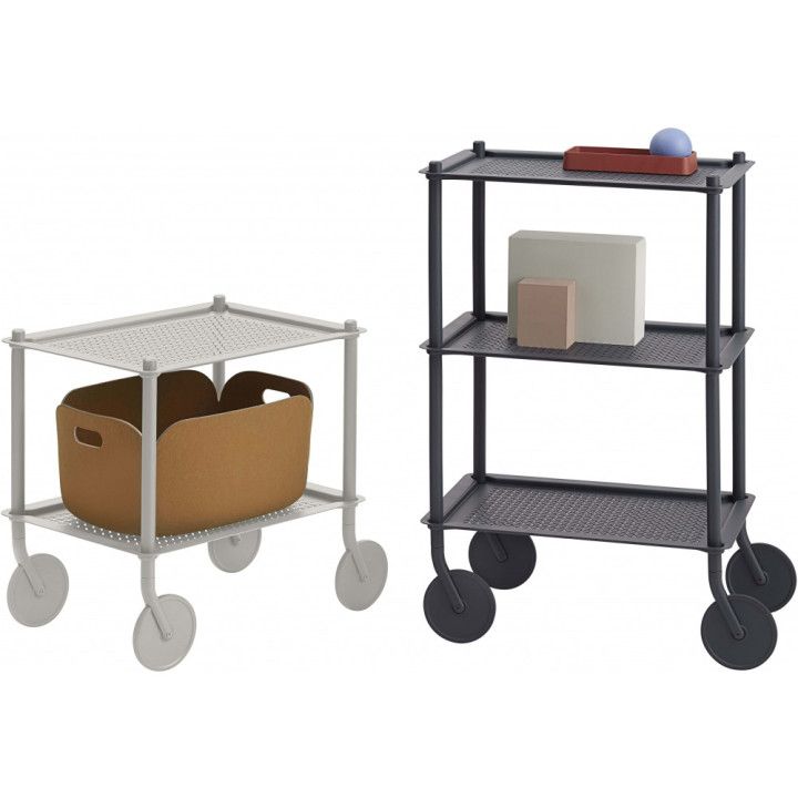 Muuto - Flow Trolley 2-Ebenen Blau grau Muuto - Flow Trolley 2-Ebenen Blau grau