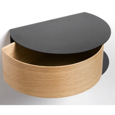 Woud - Wallie Wandregal, Eiche / schwarz Woud - Wallie Wandregal, Eiche / schwarz