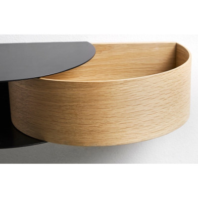 Woud - Wallie Wandregal, Eiche / schwarz Woud - Wallie Wandregal, Eiche / schwarz