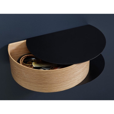 Woud - Wallie Wandregal, Eiche / schwarz Woud - Wallie Wandregal, Eiche / schwarz